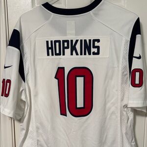 NFL Houston Texans #10 Hopkins White and Red Jersey